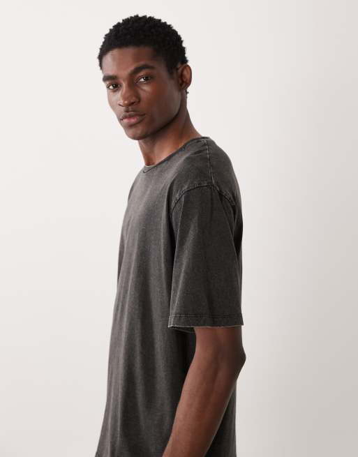 JJ Rebel oversized washed t-shirt in black, 3 of 5