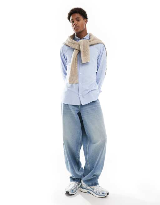 JJ Rebel oxford shirt in blue 