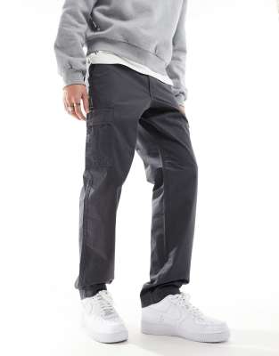 JJ Rebel - Pantalon cargo ample - Gris foncé
