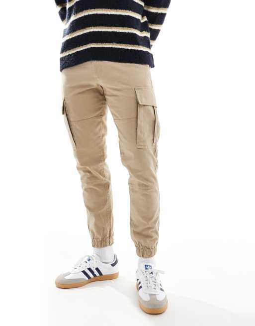 JJ Rebel - Pantalon cargo resserré aux chevilles - Beige, 2 de 5