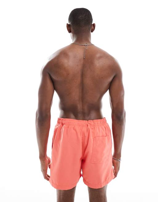 JJ Rebel - Pantaloncini da bagno color corallo acceso, 2 di 4