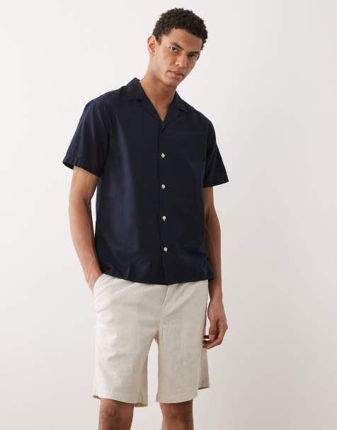 JJ Rebel - Pantaloncini in misto lino beige con coulisse - view 1