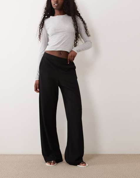 JJ Rebel - pantalones de talle alto y corte relajado en negro - view 1