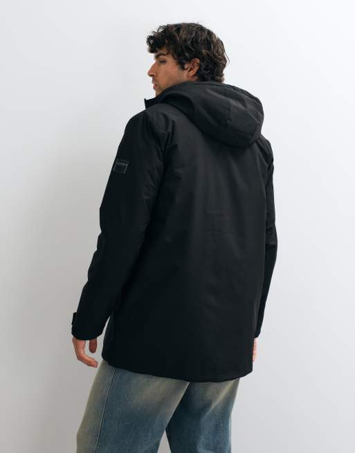JJ Rebel - parka con capucha negra, 3 de 5
