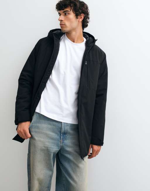 JJ Rebel Parka mit Kapuze in Schwarz, 2 von 5
