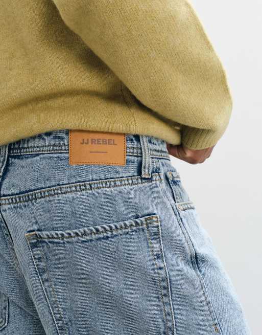 JJ Rebel Phil baggy jeans i ljusblå tvätt, 3 av 5