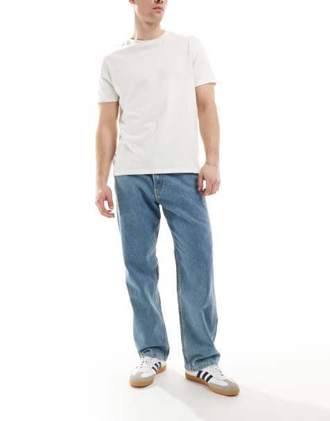 JJ Rebel Phil baggy jeans in mid blue - view 1