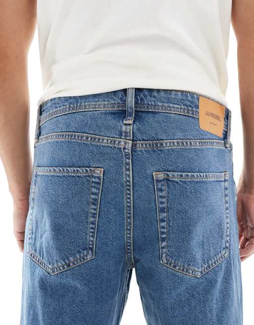 JJ Rebel – Phil – Niebieskie jeansy baggy, 4 z 5