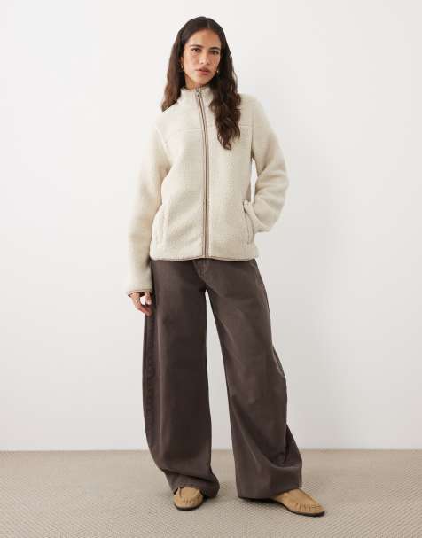 JJ Rebel pile con zip integrale color crema - view 1