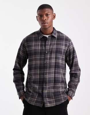 Jj Rebel Plaid Shirt In Gray
