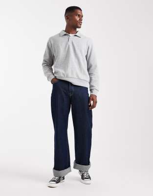 Jj Rebel Polo Sweatshirt In Gray