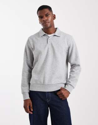 JJ Rebel JJ Rebel polo sweatshirt in grey