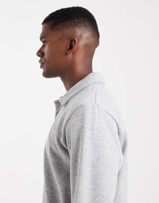 JJ Rebel polo sweatshirt in grey, 4 of 5