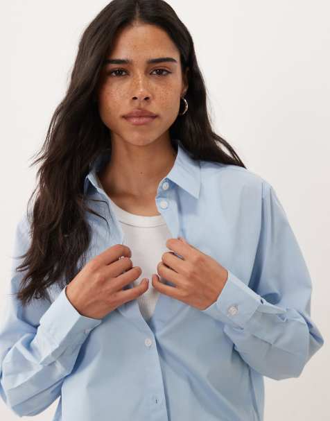 JJ Rebel Poppy regular fit long sleeved shirt in light blue - view 1