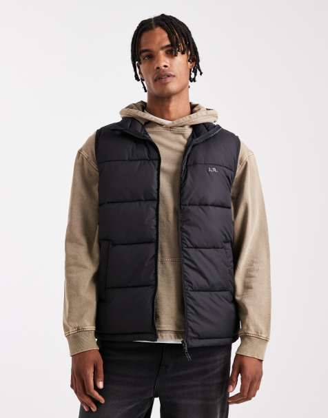 JJ Rebel puffer gilet in black - view 1