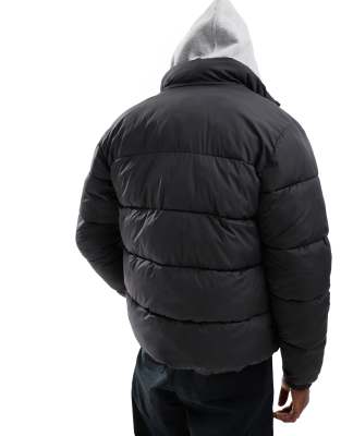Jj Rebel Puffer Jacket In Black