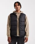 [JJ Rebel] JJ Rebel puffer vest in black XS Black