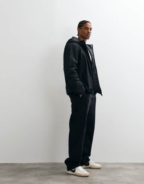 JJ Rebel – Pufferjacke in Schwarz mit Kapuze und kleinem Logodetail - view 1