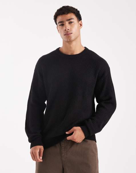 JJ Rebel - Pull texturé oversize - Noir - view 1