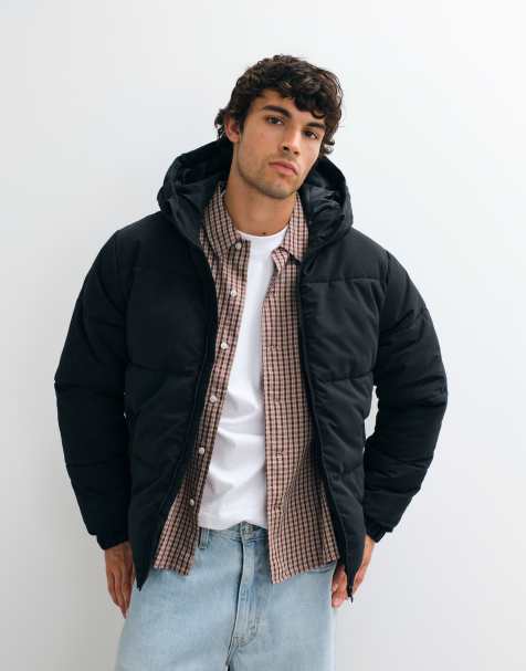 JJ Rebel quilted puffer jacket in black - view 1