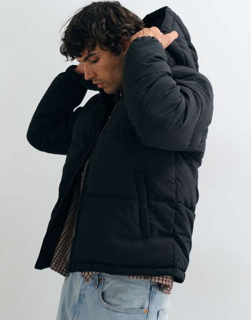 JJ Rebel quilted puffer jacket in black, 3 of 5