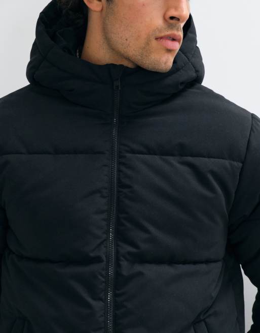 JJ Rebel quilted puffer jacket in black, 5 of 5