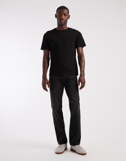 JJ Rebel regular fit basic T-shirt in black, 2 of 5