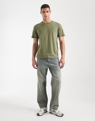 Jj Rebel Regular Fit Basic T-shirt In Gray