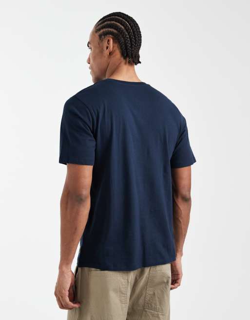 JJ Rebel regular fit basic t-shirt in navy, 3 of 5