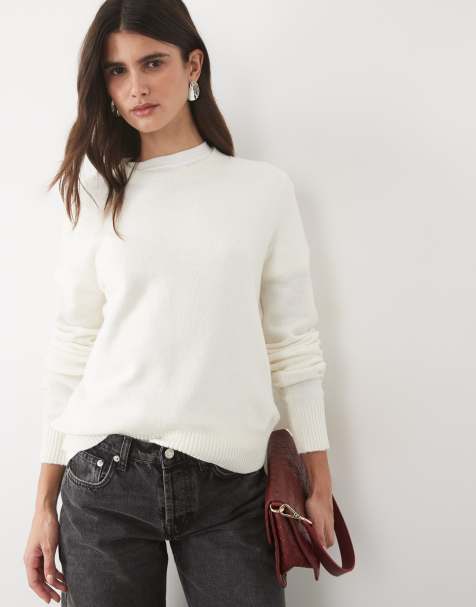 JJ Rebel regular fit knit sweater in white - view 1