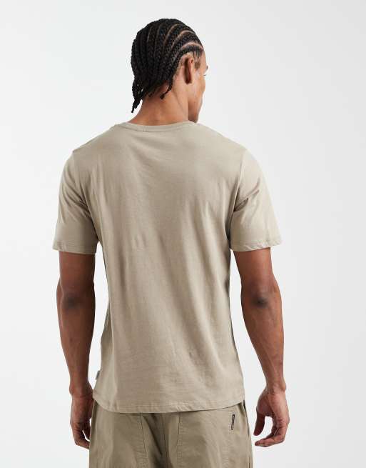 JJ Rebel - Regular-fit T-shirt in beige, 3 van 5