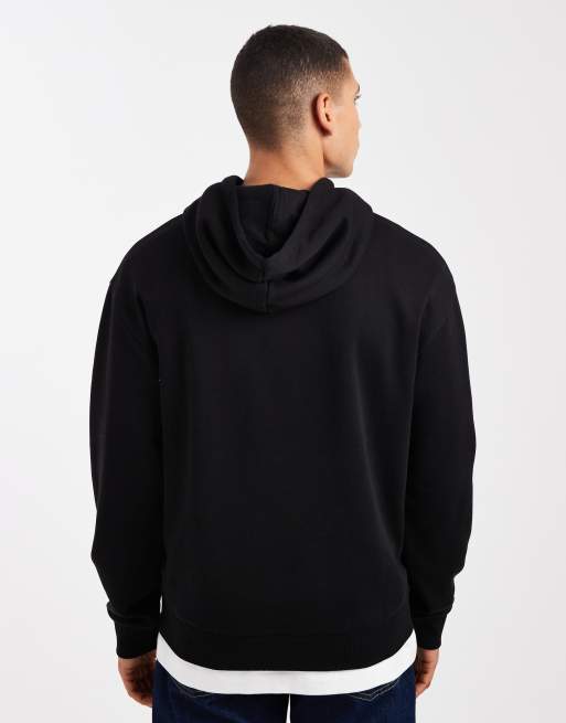 JJ Rebel relaxed fit hoodie in black, 3 of 5