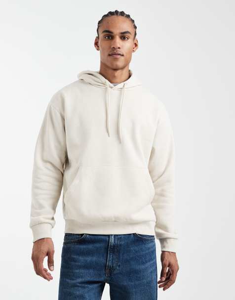 JJ Rebel relaxed fit hoodie in ecru - view 1