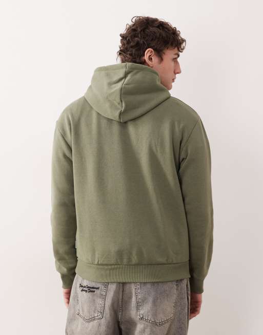 JJ Rebel relaxed fit hoodie in green, 5 of 5