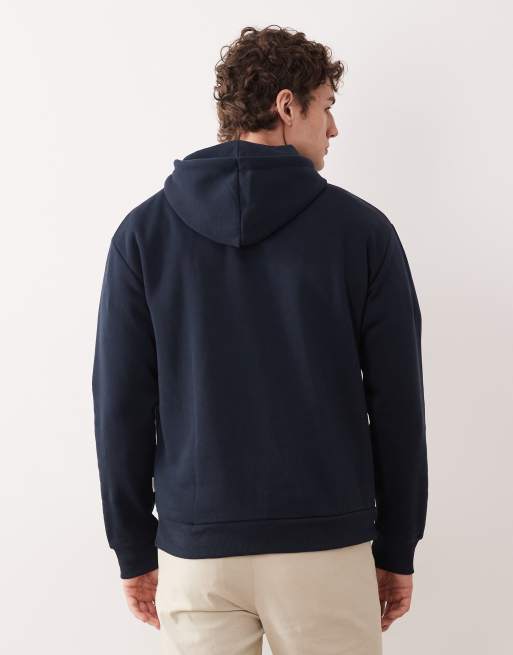 JJ Rebel relaxed fit hoodie in navy, 5 of 5