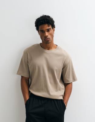 Jj Rebel Ribbed T-shirt In Neutral