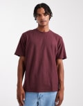 [JJ Rebel] JJ Rebel ribbed t-shirt in burgundy-Red XXL Vineyard wine