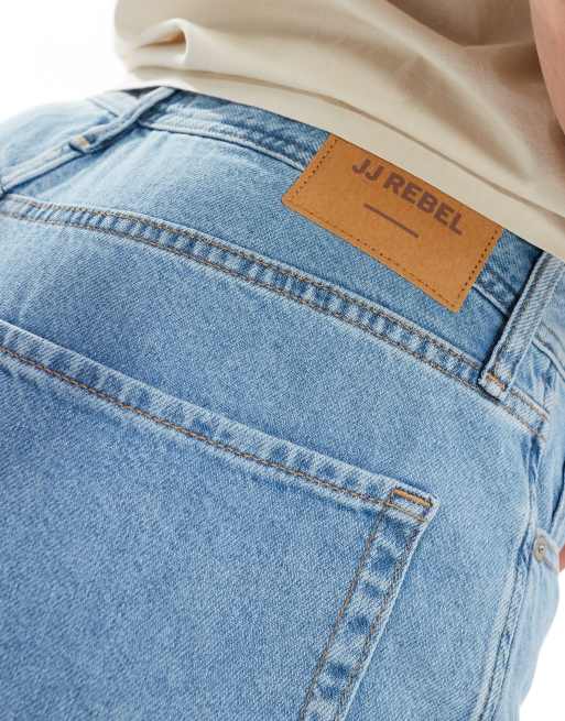 JJ Rebel - Ryan - Ruimvallende jeans in lichtblauw, 3 van 5