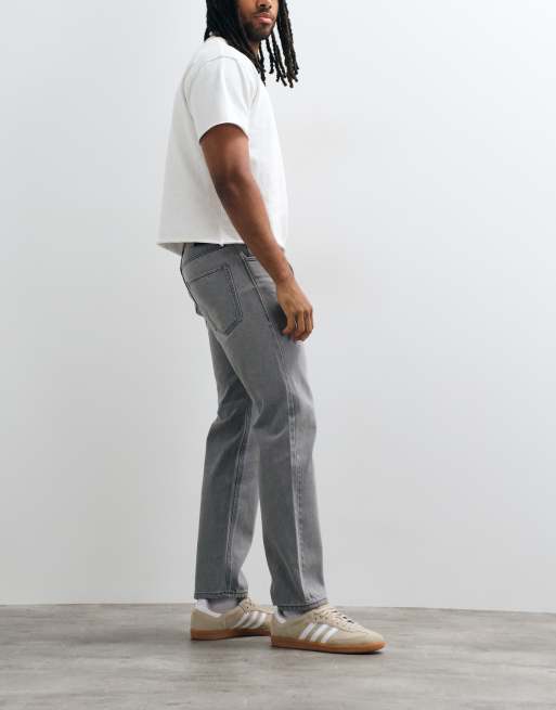 JJ Rebel Ryan straight fit jeans in light grey wash, 3 of 5