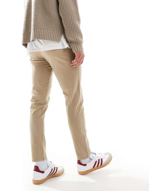 JJ Rebel – Schmal geschnittene Chinohose in Beige, 4 von 5