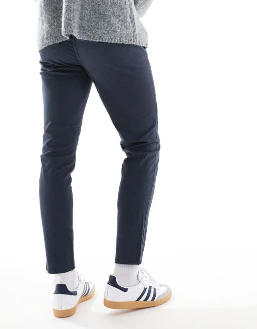 JJ Rebel – Schmal geschnittene Chinohose in Marineblau, 3 von 5