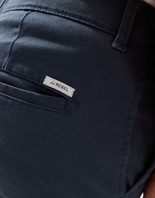 JJ Rebel – Schmal geschnittene Chinohose in Marineblau, 5 von 5