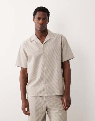 Jj Rebel Seersucker Shirt In Neutral
