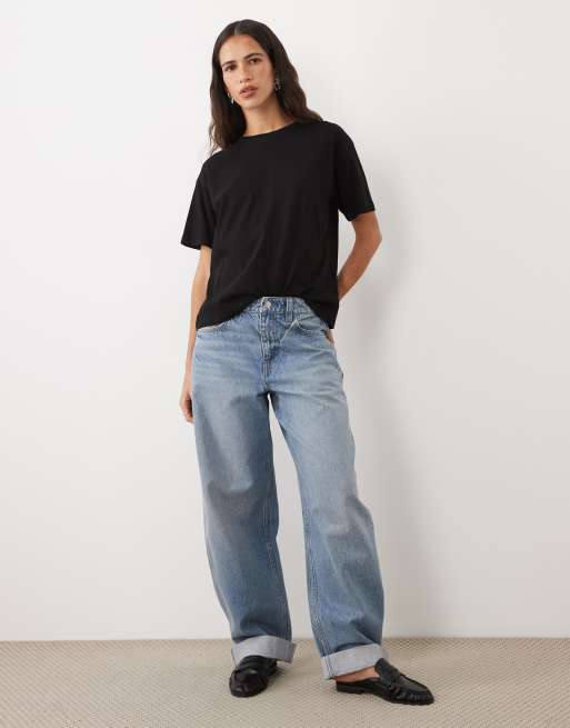 JJ Rebel short sleeved loose fit t-shirt in black, 2 of 4