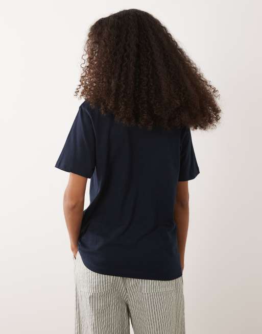JJ Rebel short sleeved t-shirt in navy, 3 of 4