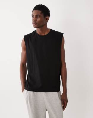 Jj Rebel Sleeveless Logo T-shirt In Black