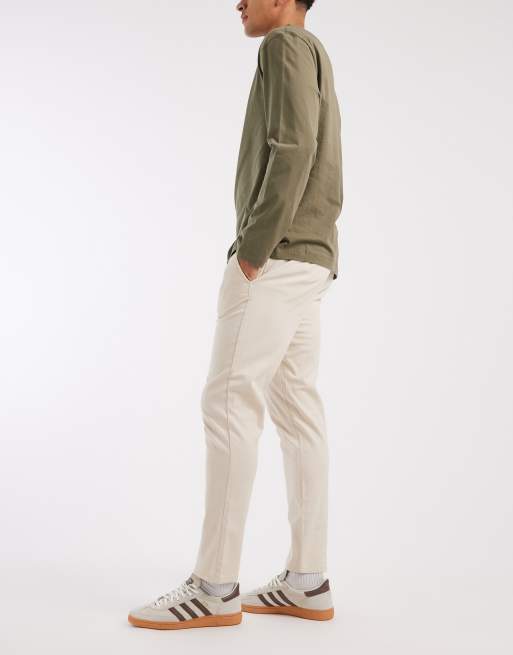 JJ Rebel slim chino pants in cream, 3 of 5