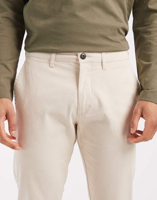 JJ Rebel slim chino pants in cream, 5 of 5