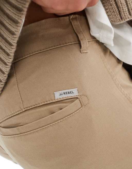 JJ Rebel slim fit chinos in beige, 5 of 5