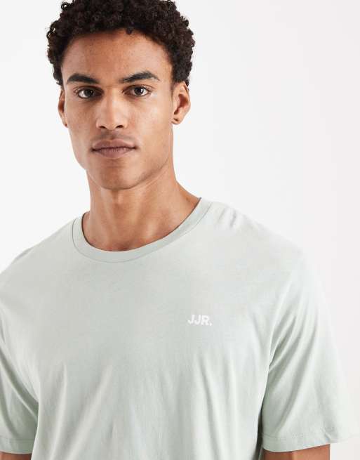 JJ Rebel small logo t-shirt in light green, 5 of 5